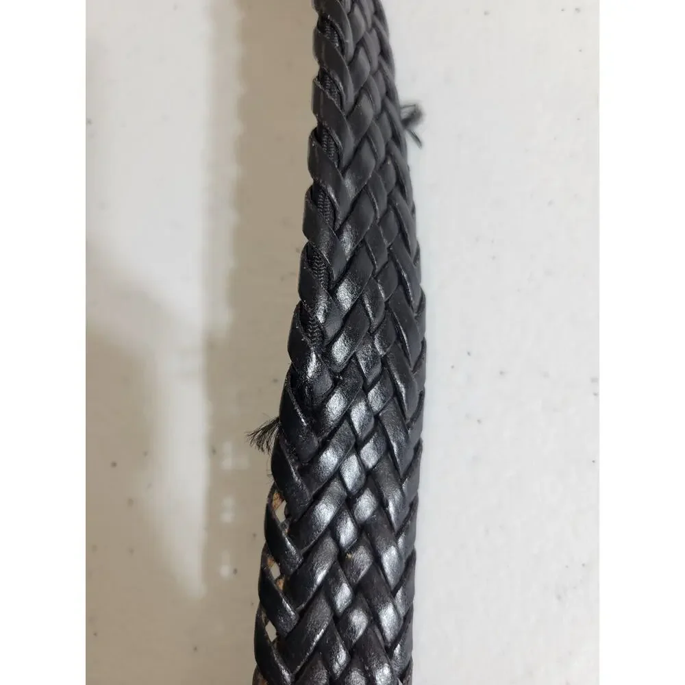 Woven Braided Casual‎ Belt Men's Black Non-Leather Cowboy Western Size 48